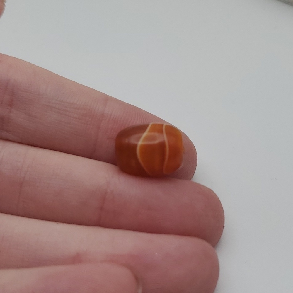 Amber melt cylinder charm